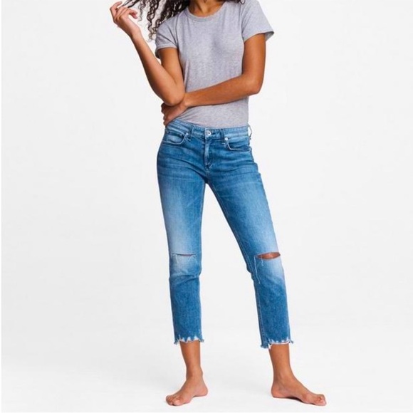 rag & bone Denim - Rag and bone distressed boyfriend low-rise jean